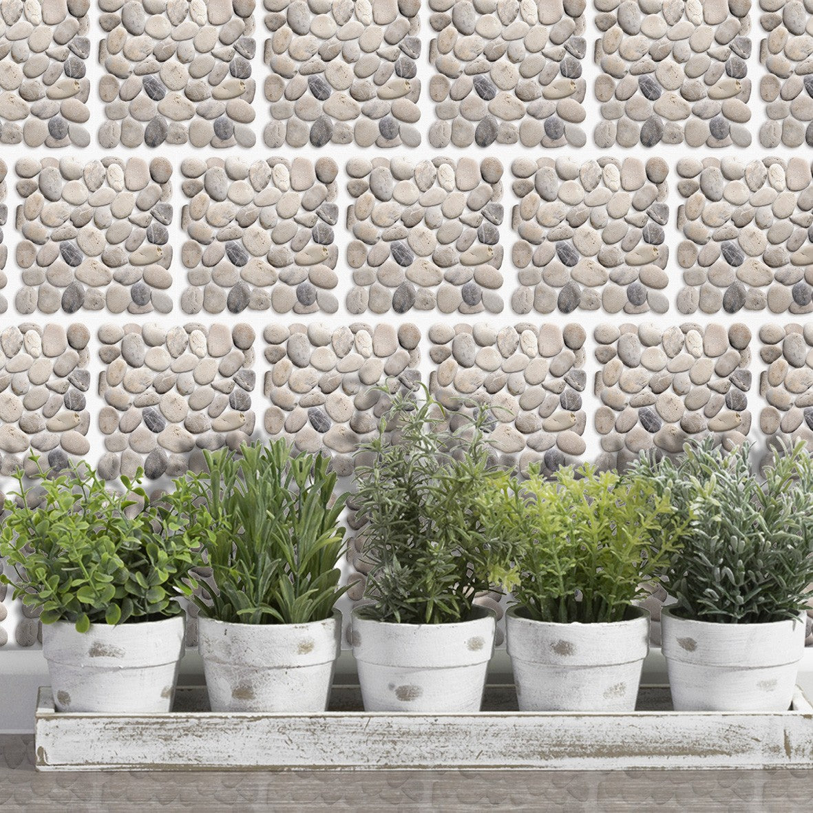PEBBLE MOSAIC Self Adhesive Wall Tiles